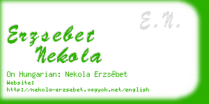 erzsebet nekola business card